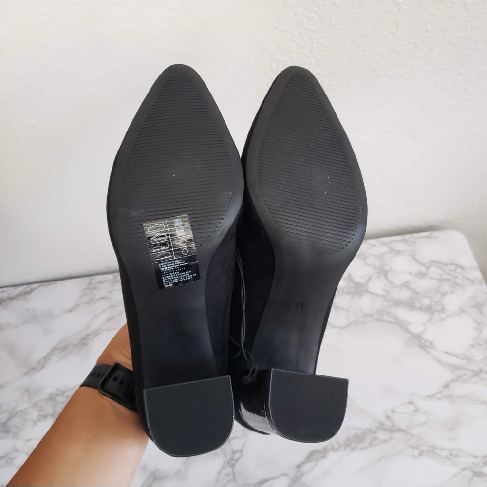 H&M black block pointed toe chunky heel - Picture 6 of 6